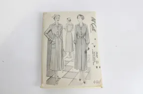 1940s Nurse Uniform Sewing Pattern McCall 7517, Complete, Bust 34