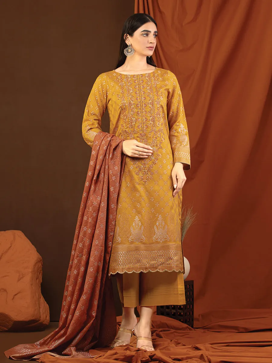 ACE Galleria Guzel Embroidered Jacquard 3Pc Suit A-WU3PS22-233