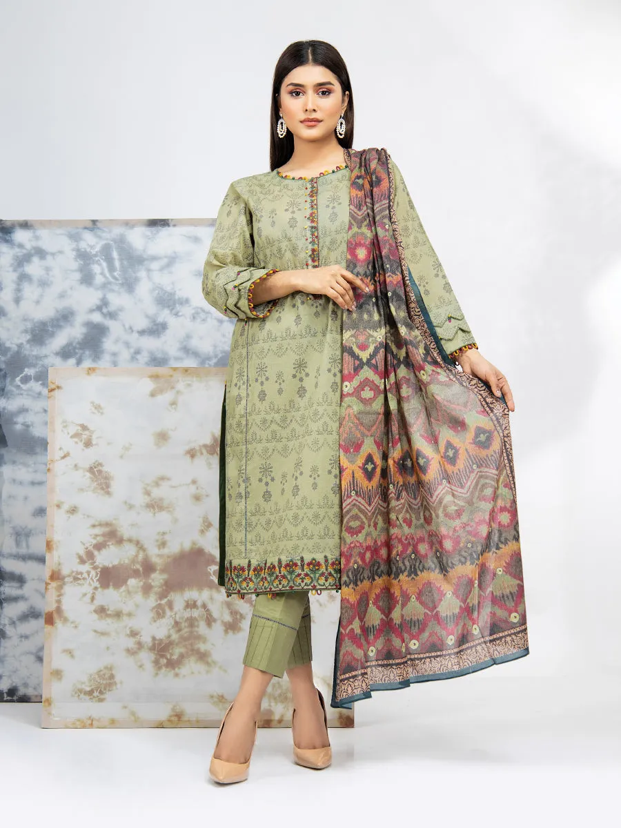 ACE Galleria Merak Embroidered Lawn 3Pc Suit A-WU3PS22-008