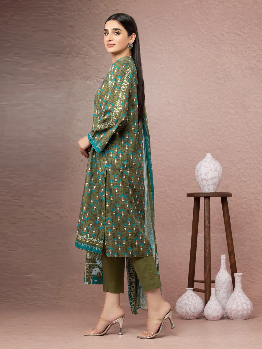 ACE Galleria Merak Khaddar Unstitched Printed 3Pc Suit A-WU3PWK22-408