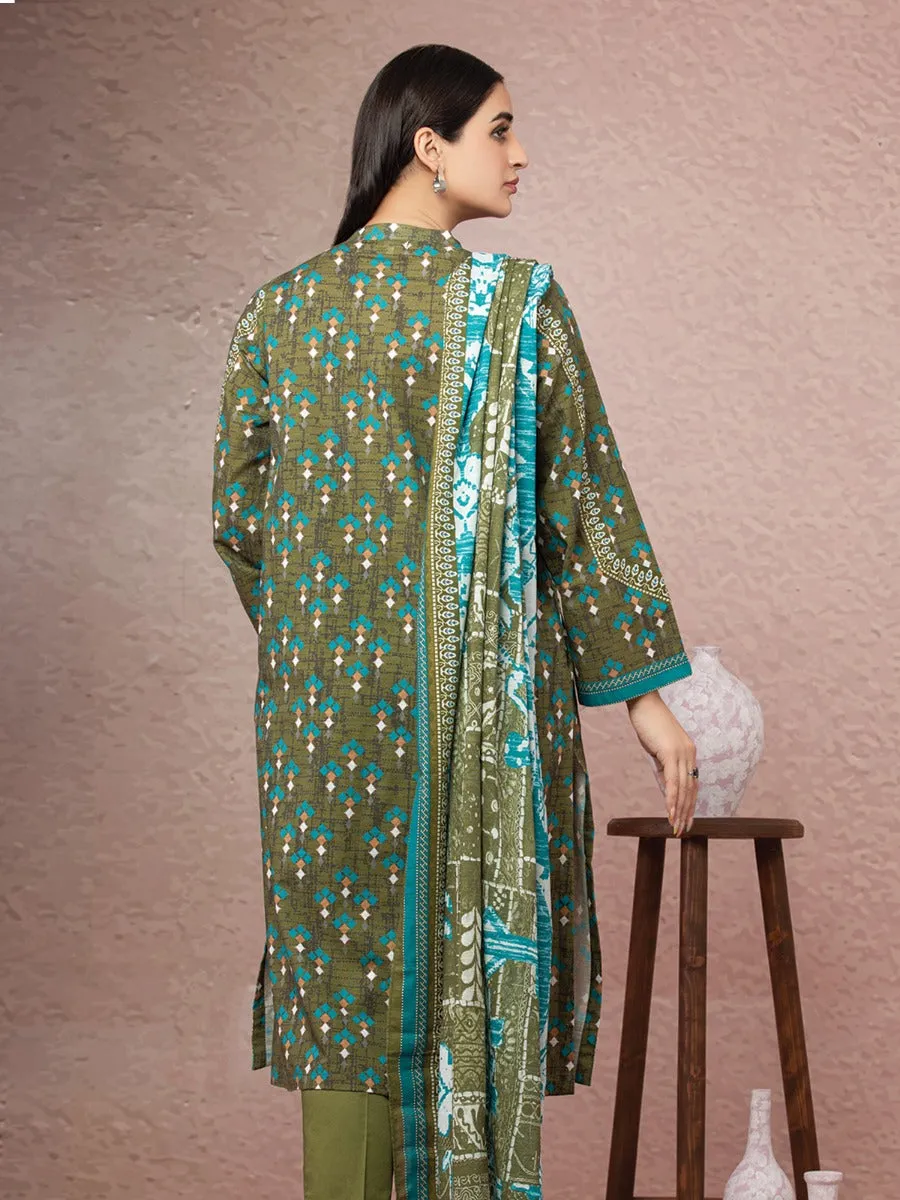 ACE Galleria Merak Khaddar Unstitched Printed 3Pc Suit A-WU3PWK22-408