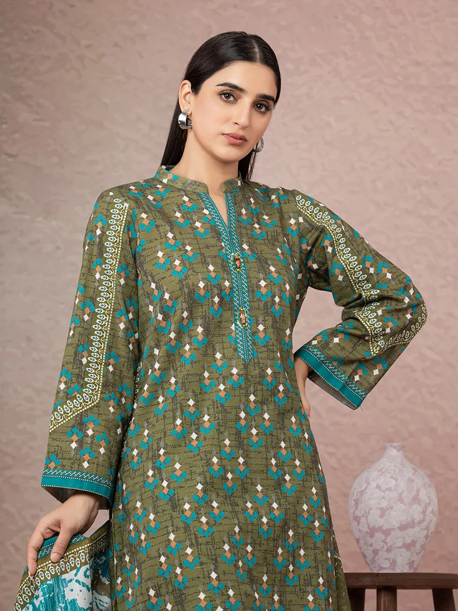 ACE Galleria Merak Khaddar Unstitched Printed 3Pc Suit A-WU3PWK22-408