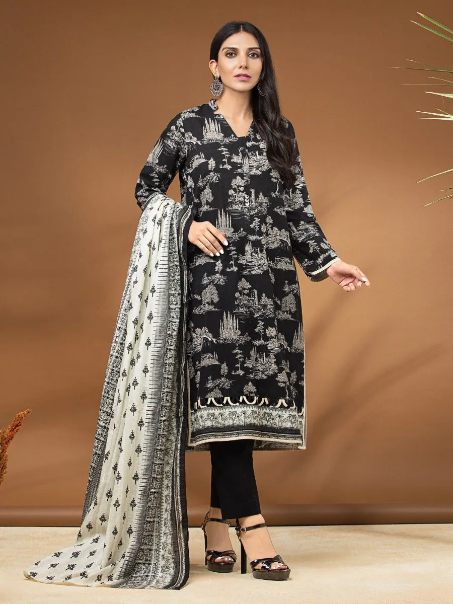 ACE Galleria Merak Khaddar Unstitched Printed 3Pc Suit A-WU3PWK22-412