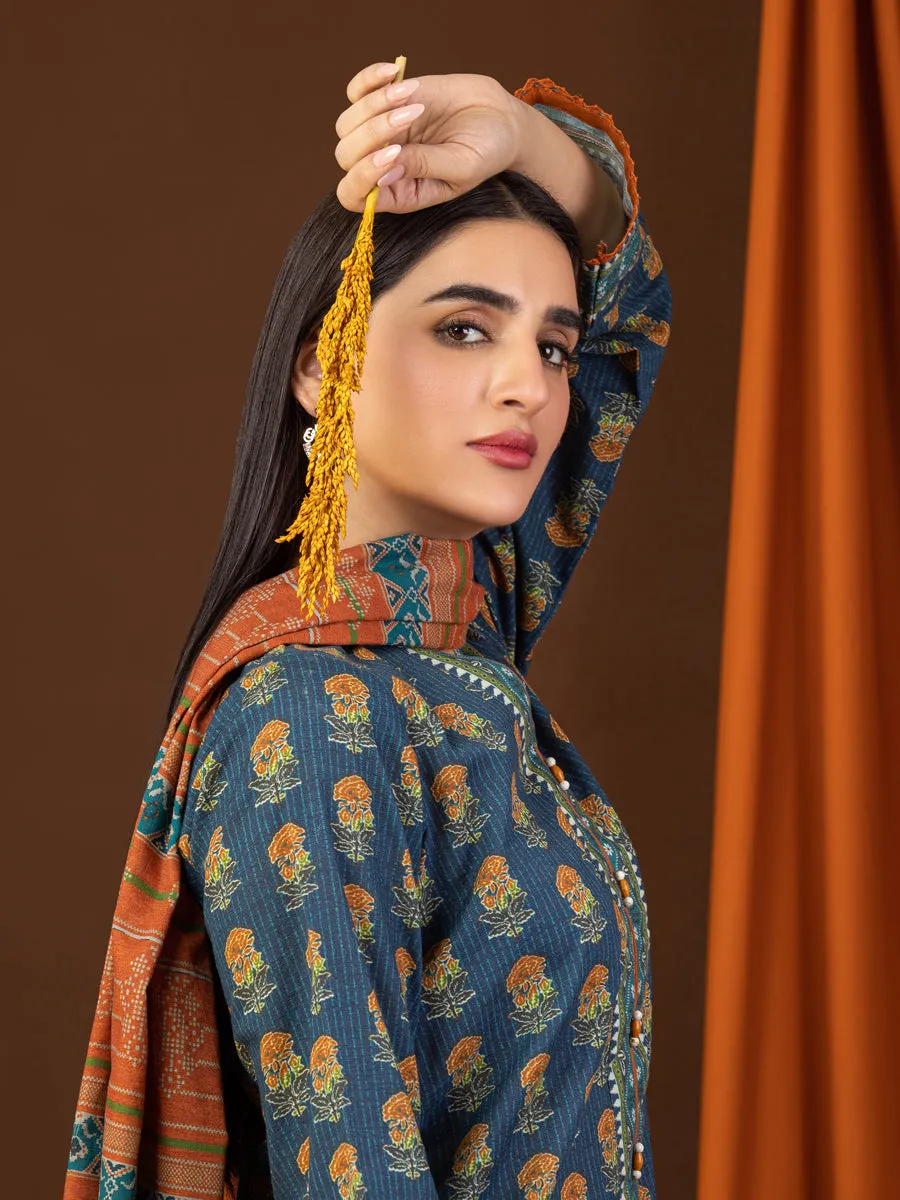 ACE Galleria Merak Khaddar Unstitched Printed 3Pc Suit A-WU3PWK22-431