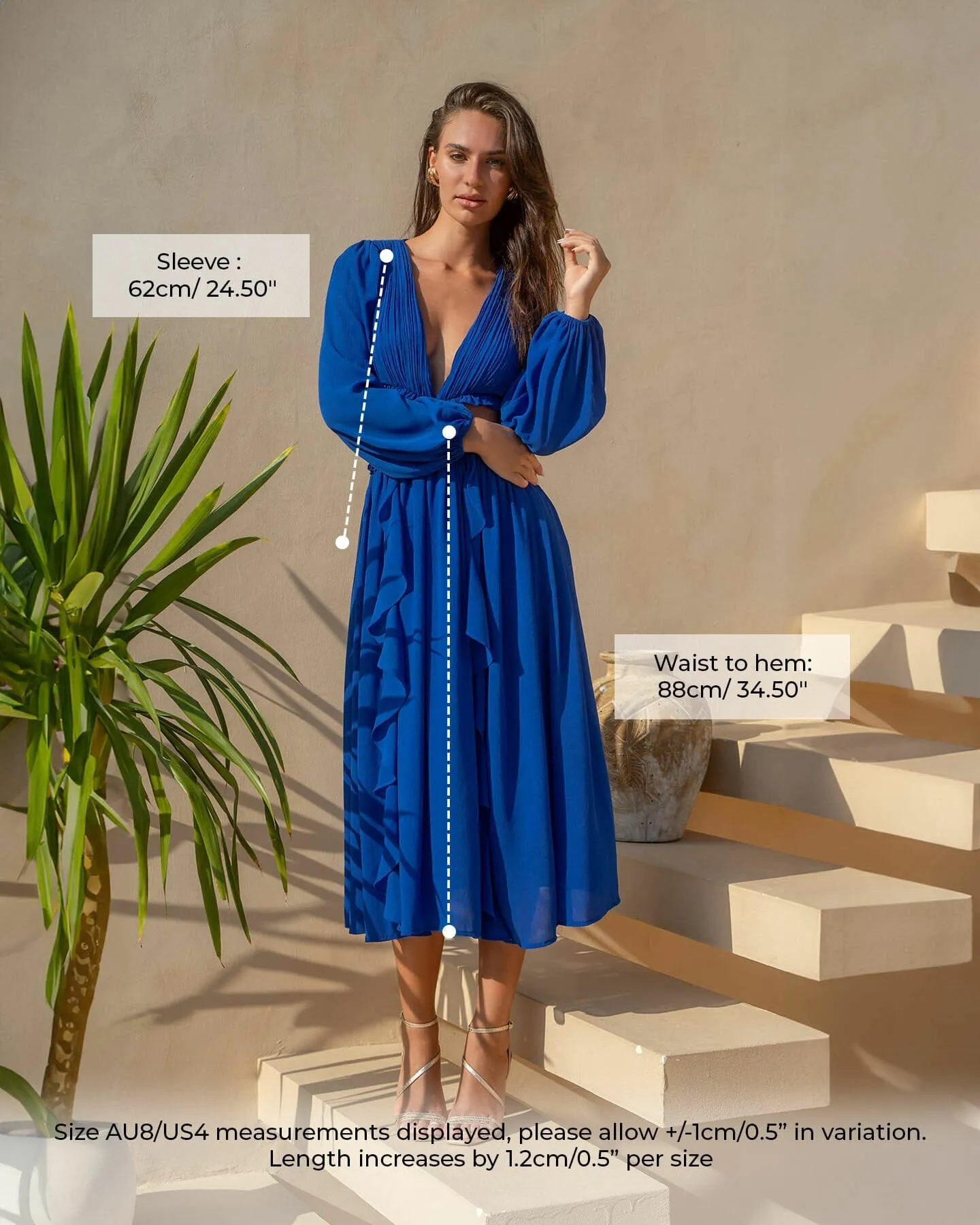 Amara Dress - Blue