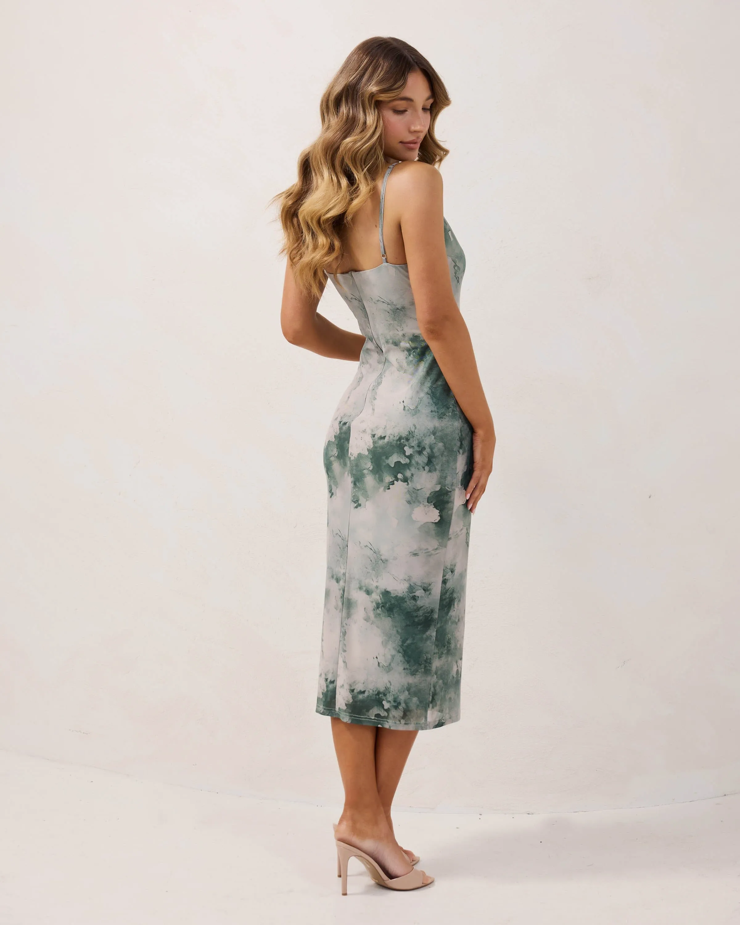 Amellia Dress-Green Print