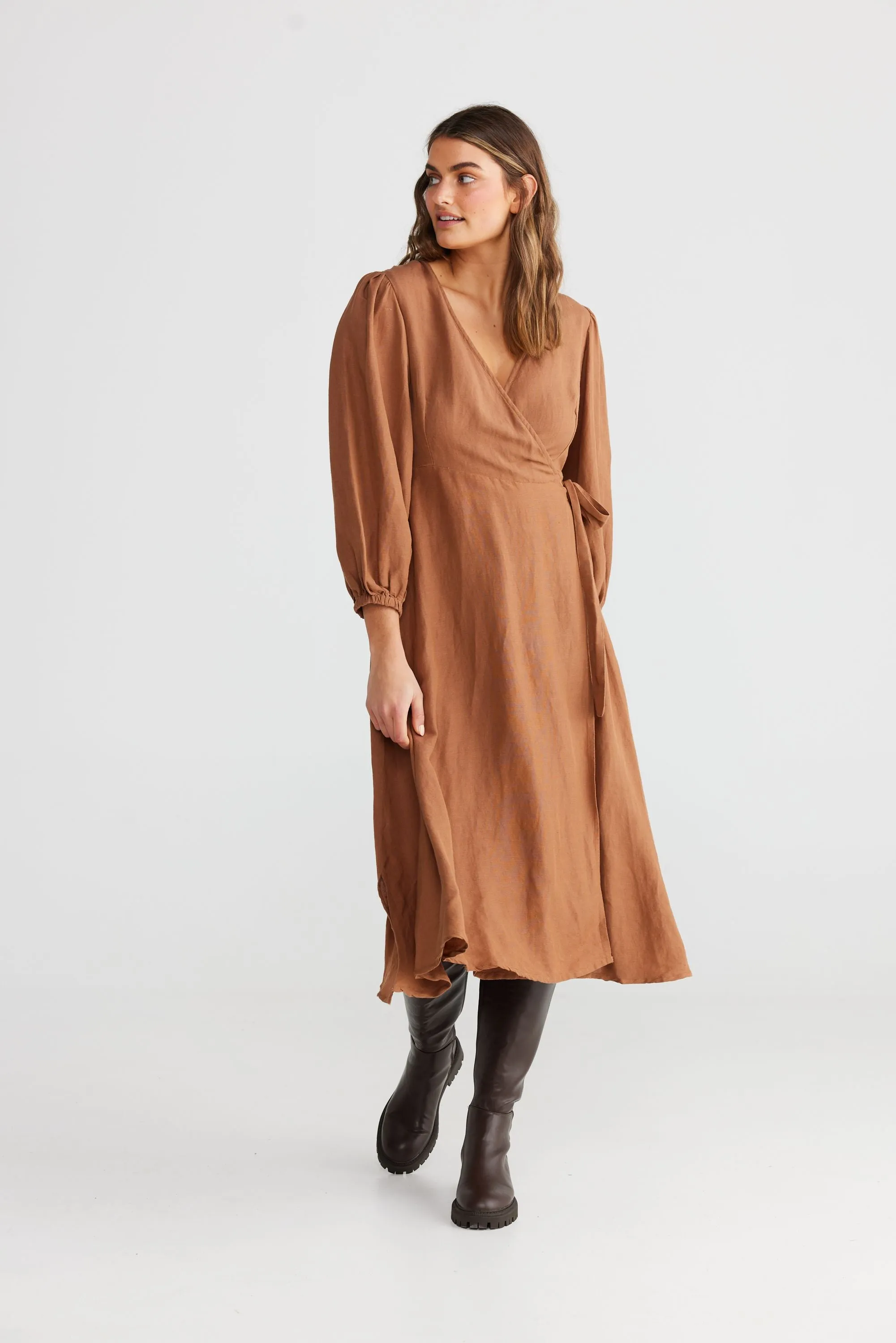 Amor Wrap Dress (Terracotta)