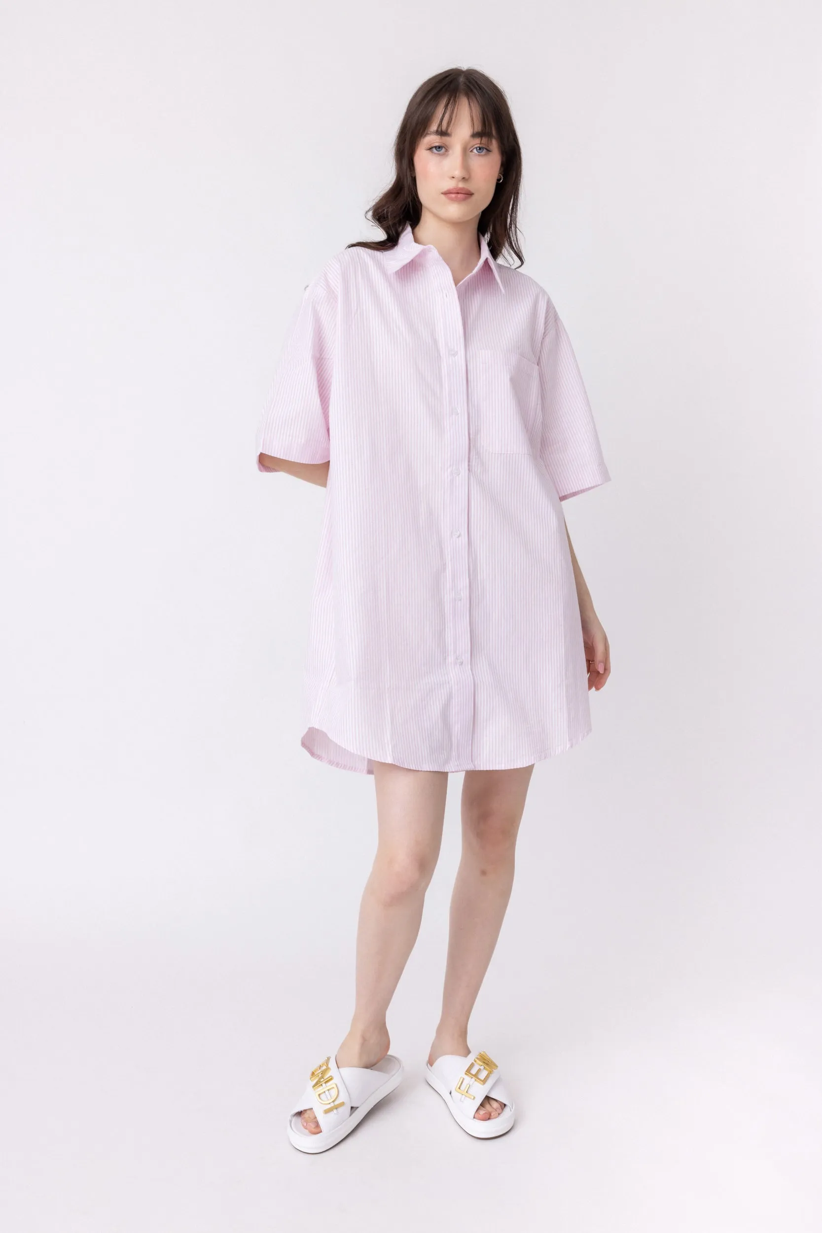 APEX Dress Pink Stripe