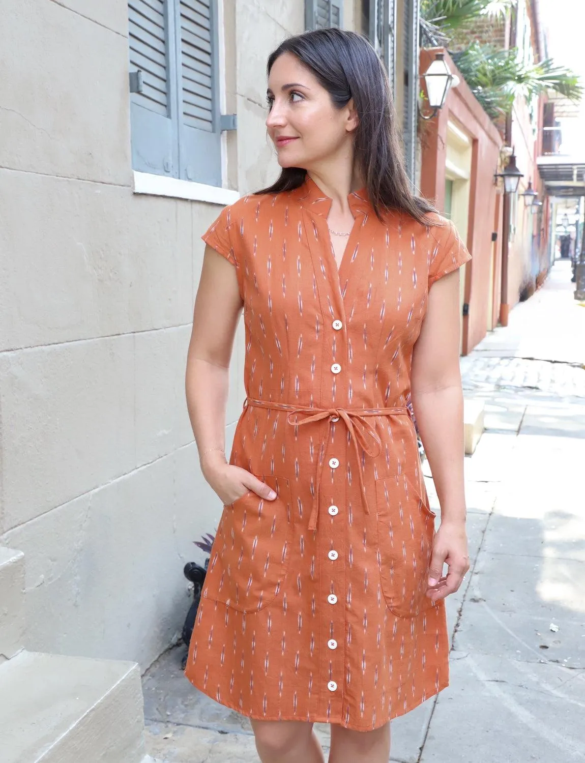 Autumn Glaze Button Dress