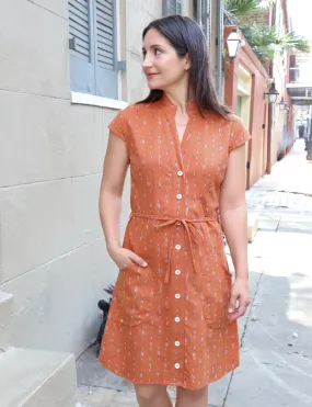 Autumn Glaze Button Dress