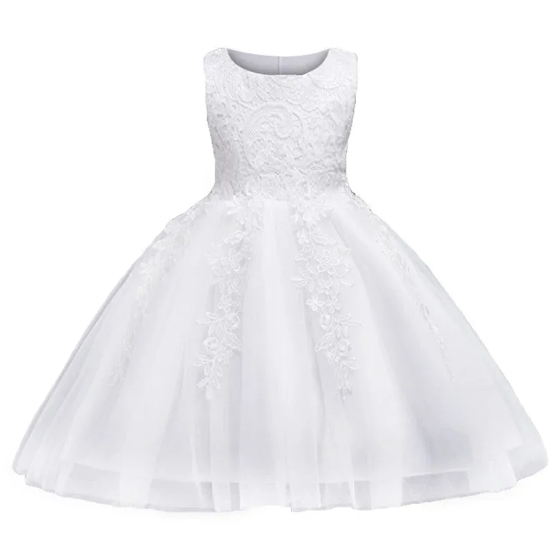 Baby Girls Flower bowknot Wedding Party Gown