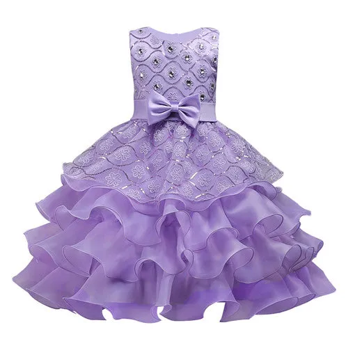 Baby Girls Flower bowknot Wedding Party Gown