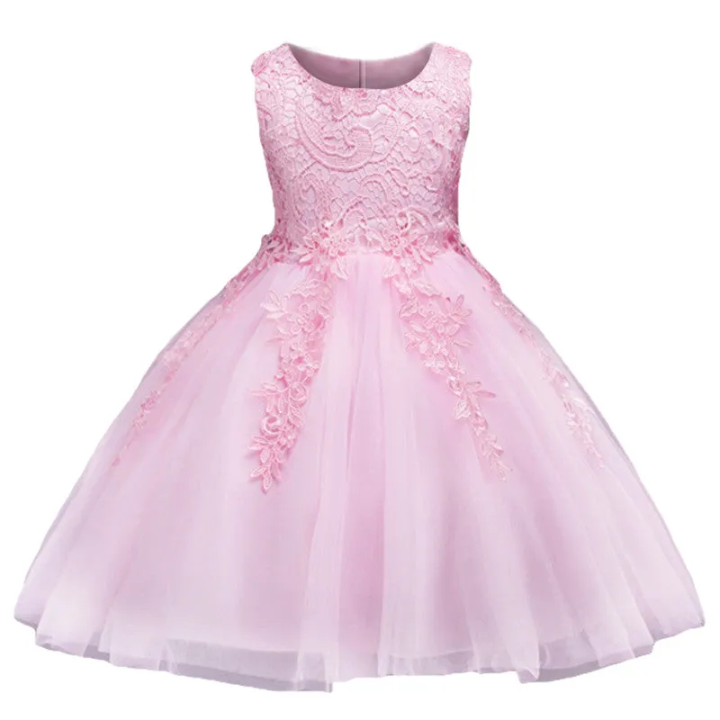 Baby Girls Flower bowknot Wedding Party Gown