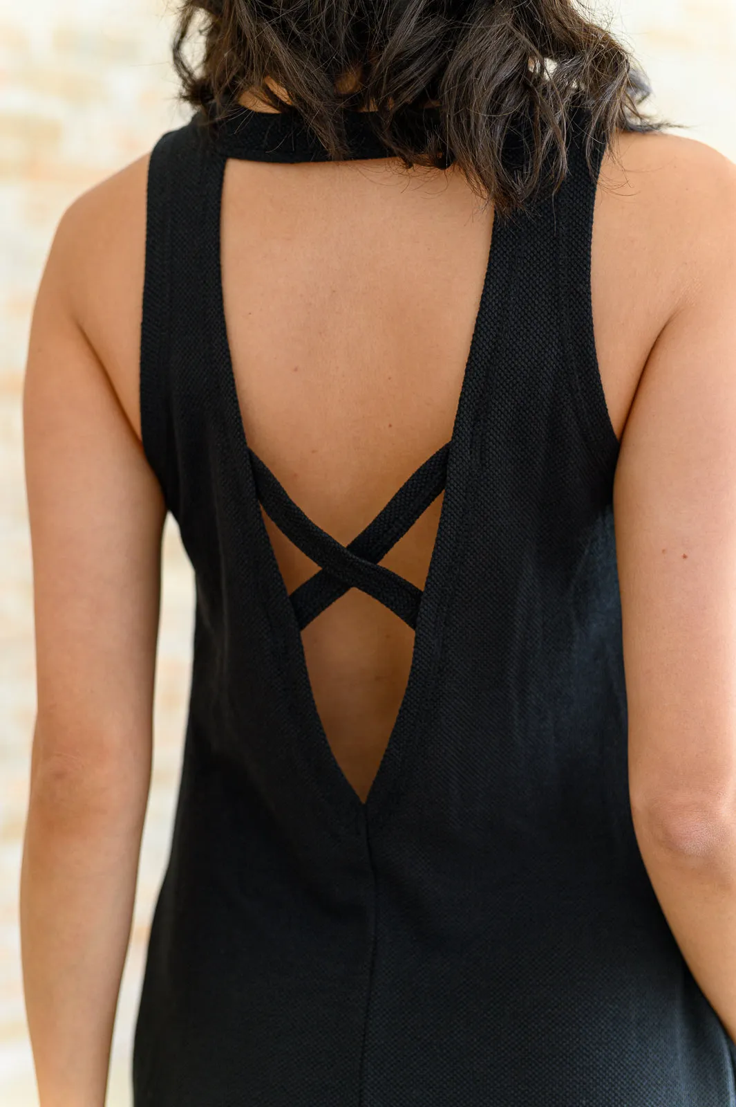 Back it Up Crisscross Cut-Out Back Dress