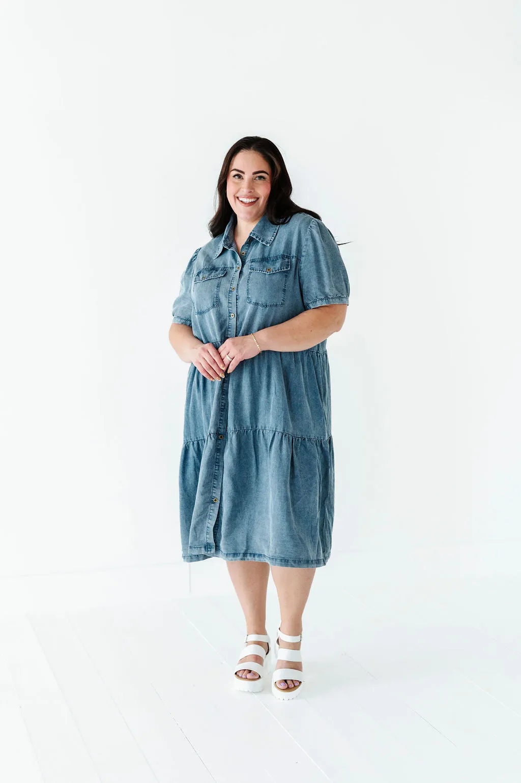 Bethany Collared Button Up Dress