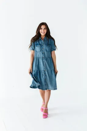 Bethany Collared Button Up Dress