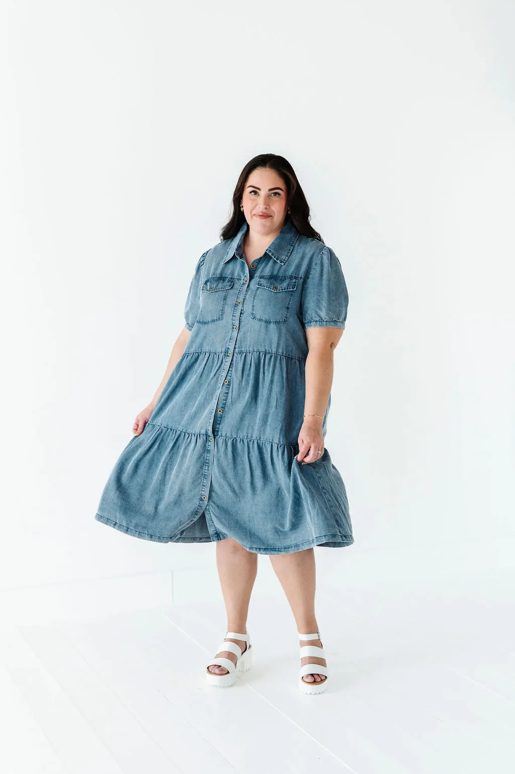 Bethany Collared Button Up Dress