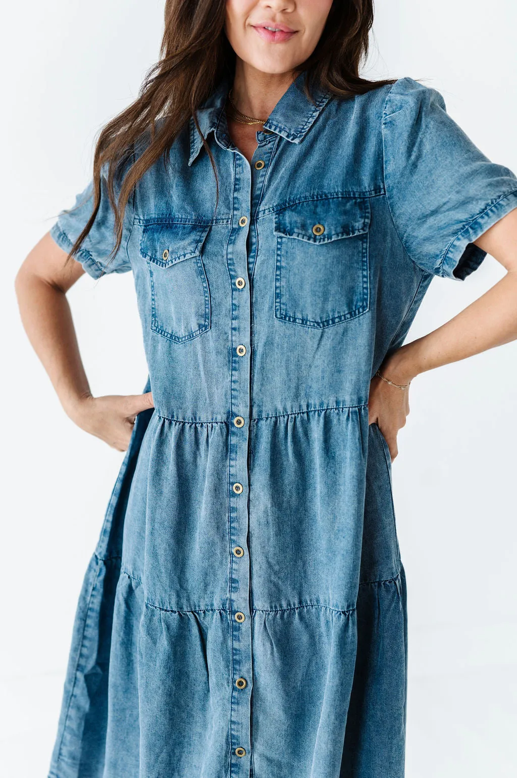 Bethany Collared Button Up Dress