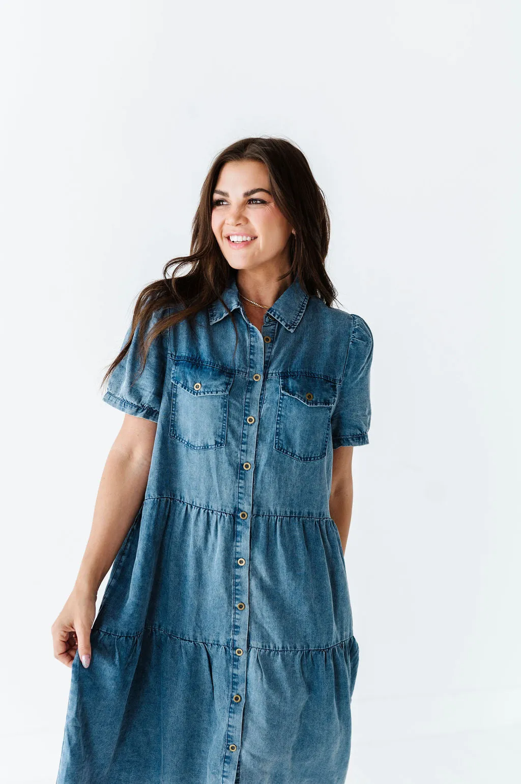 Bethany Collared Button Up Dress