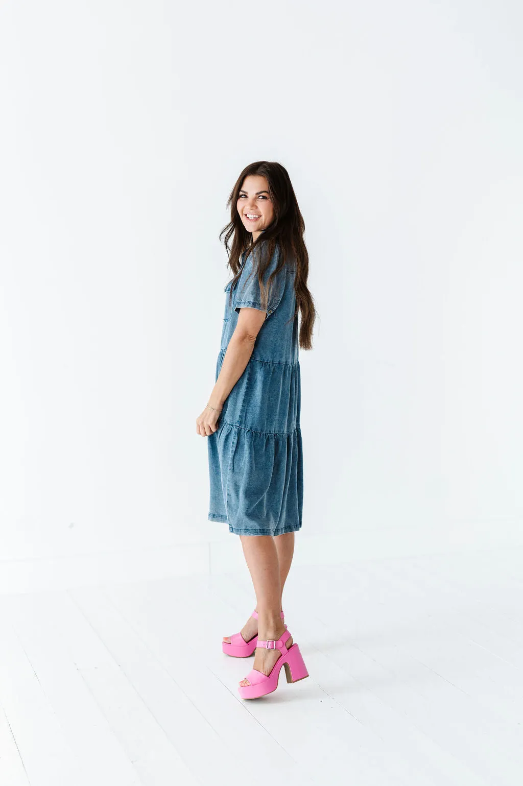 Bethany Collared Button Up Dress