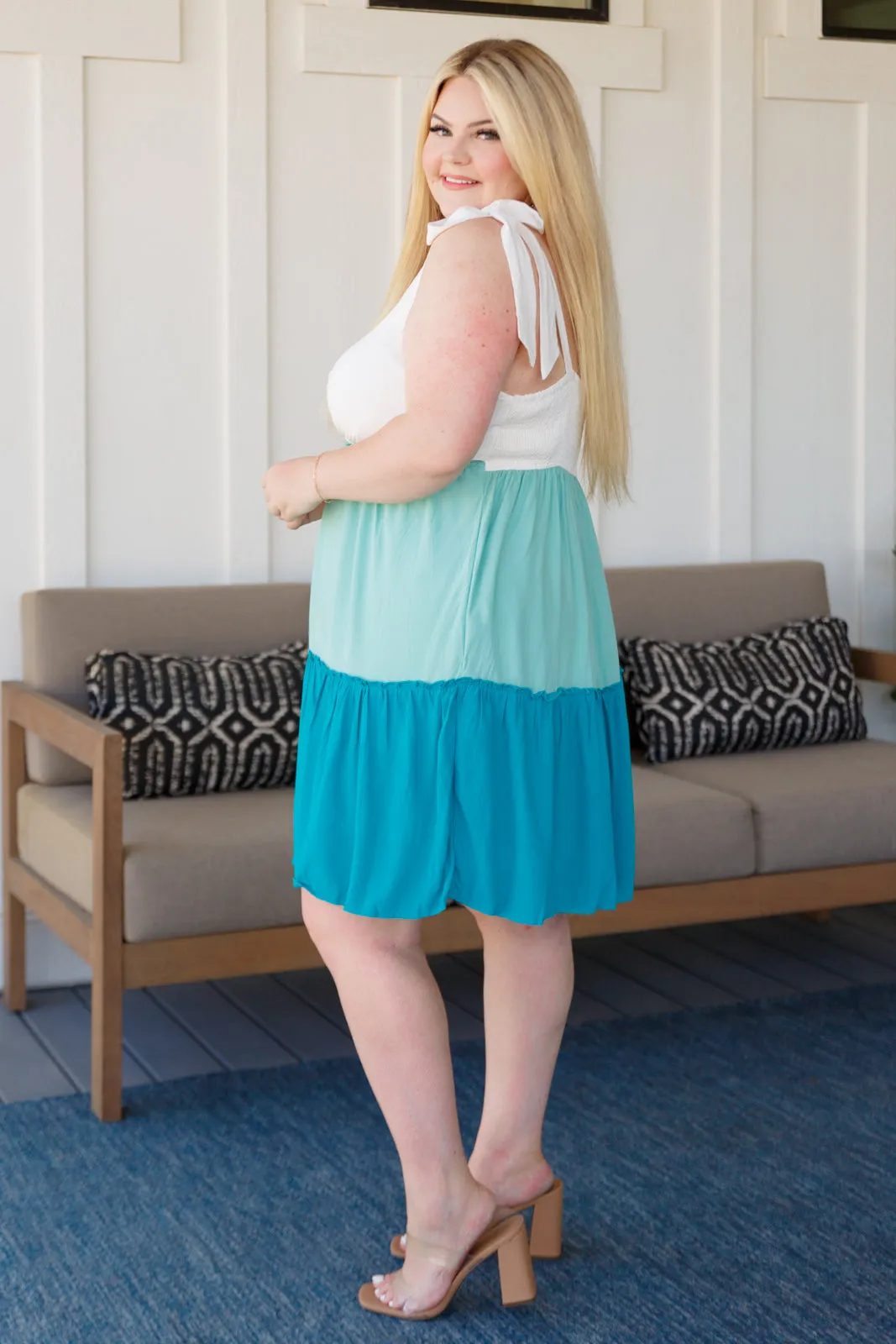 Blue Skies Tiered Dress