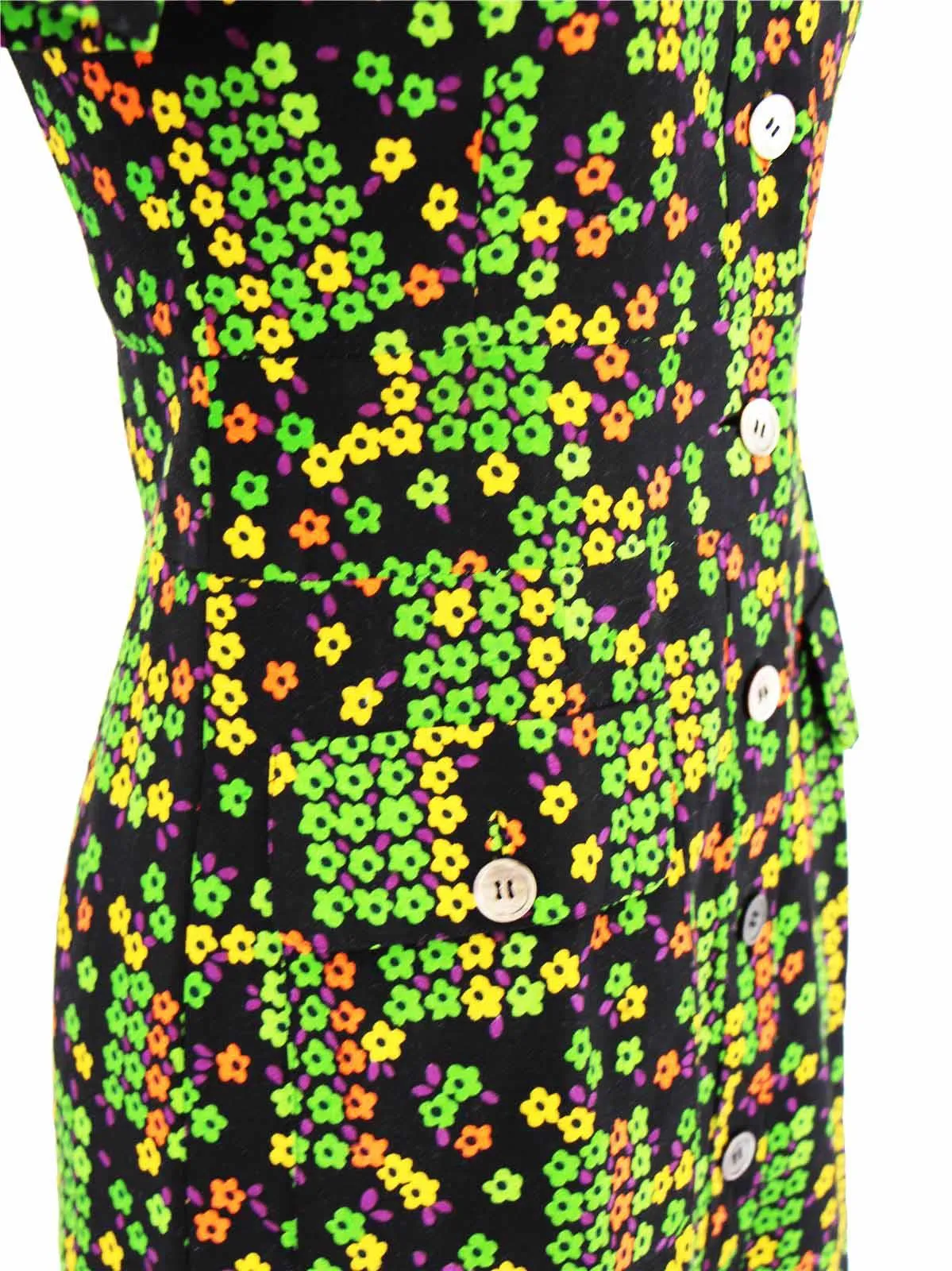 Bright Florals Vintage Sixties Shift Dress