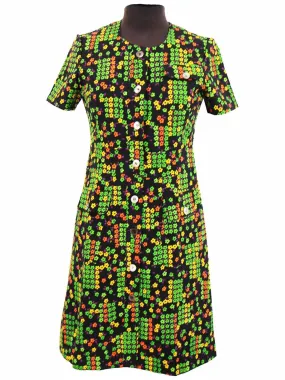 Bright Florals Vintage Sixties Shift Dress