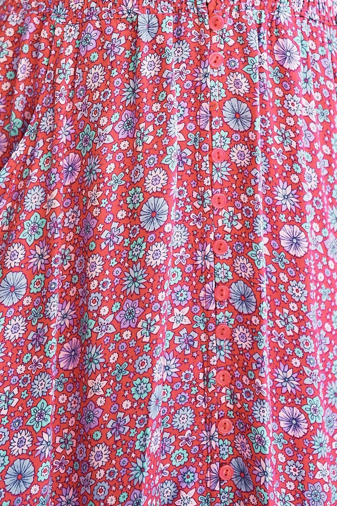 Butterfly Print Carmen Maxi