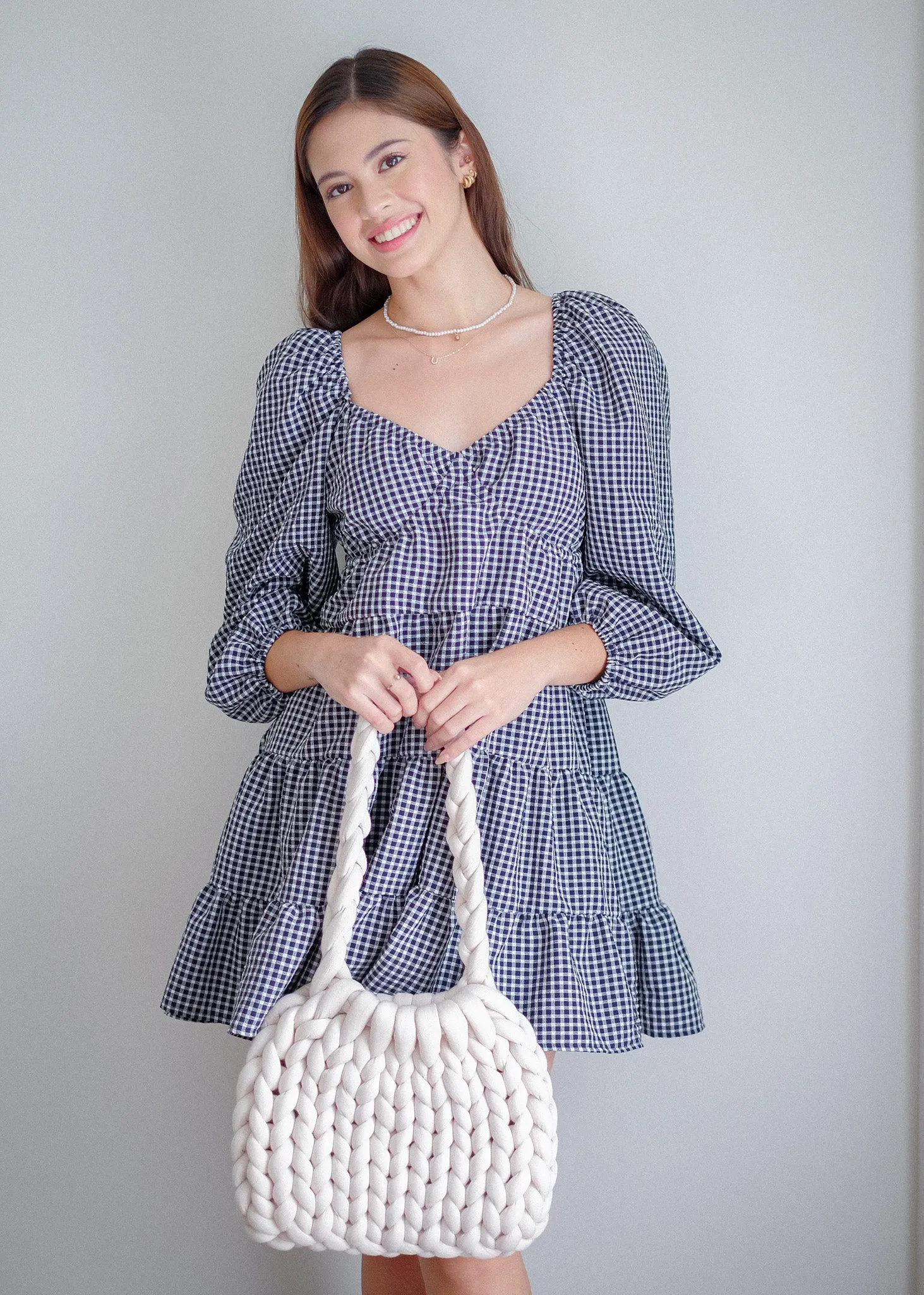 Caroline baby doll dress - black gingham