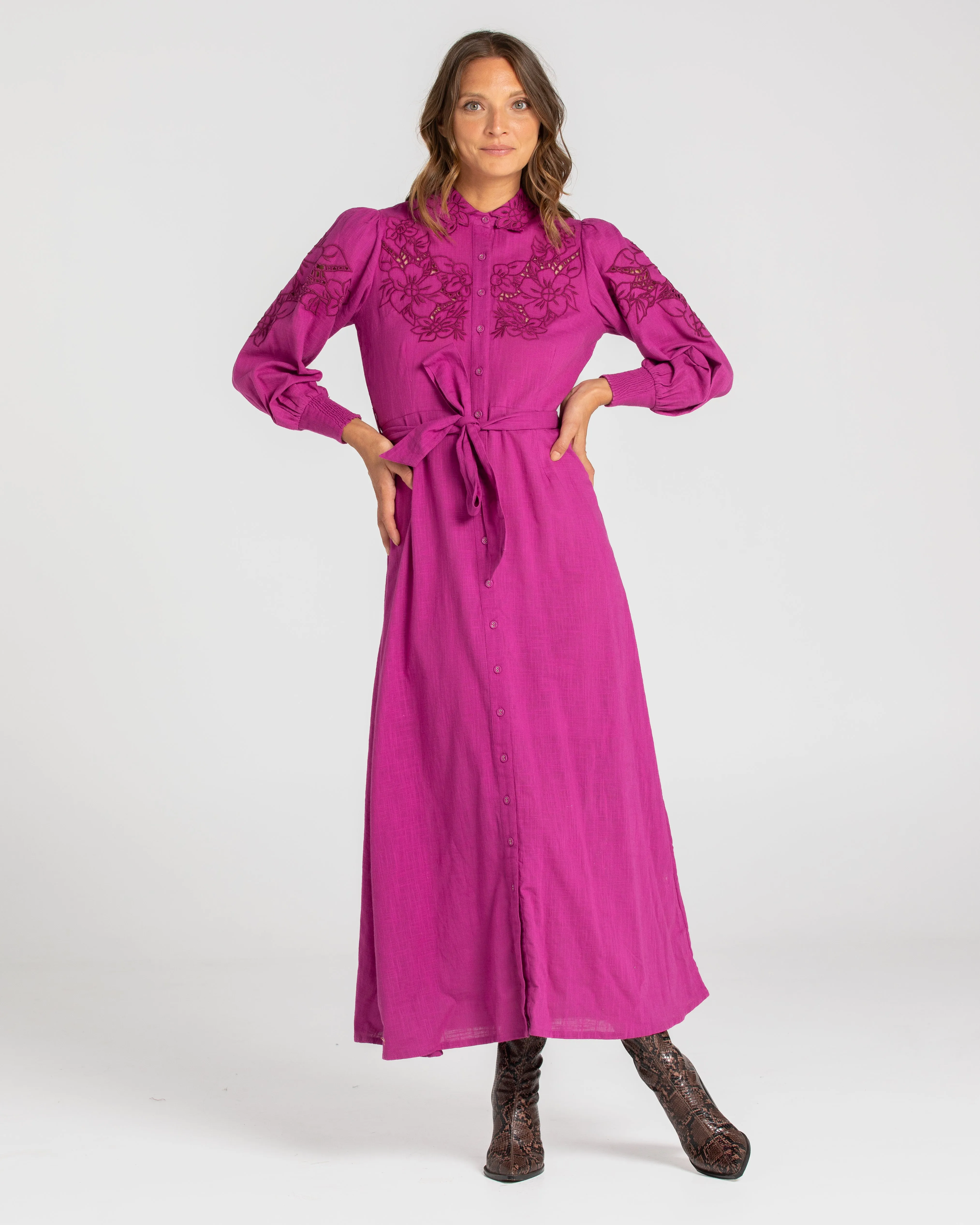 Clementine Dress - Magenta