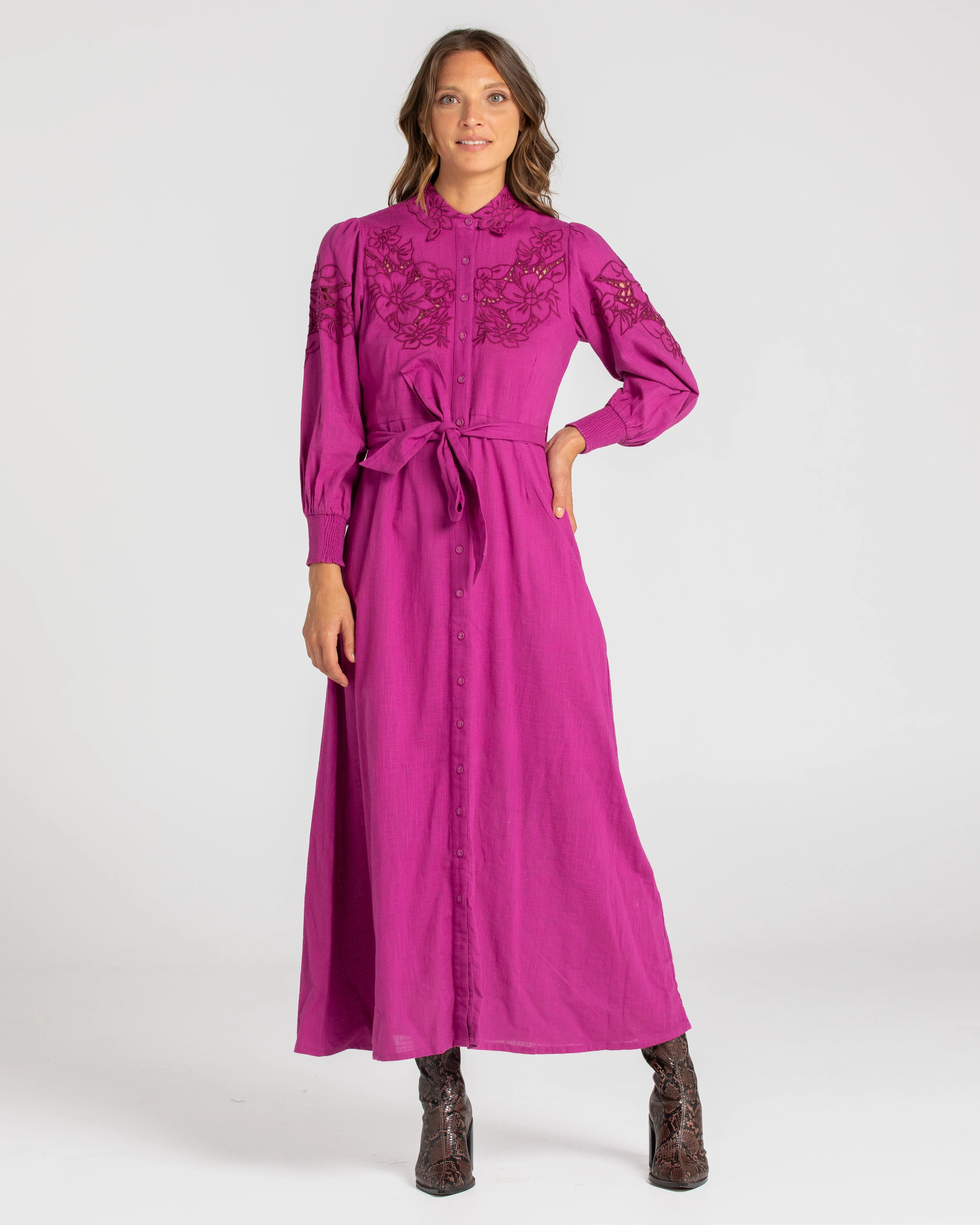 Clementine Dress - Magenta