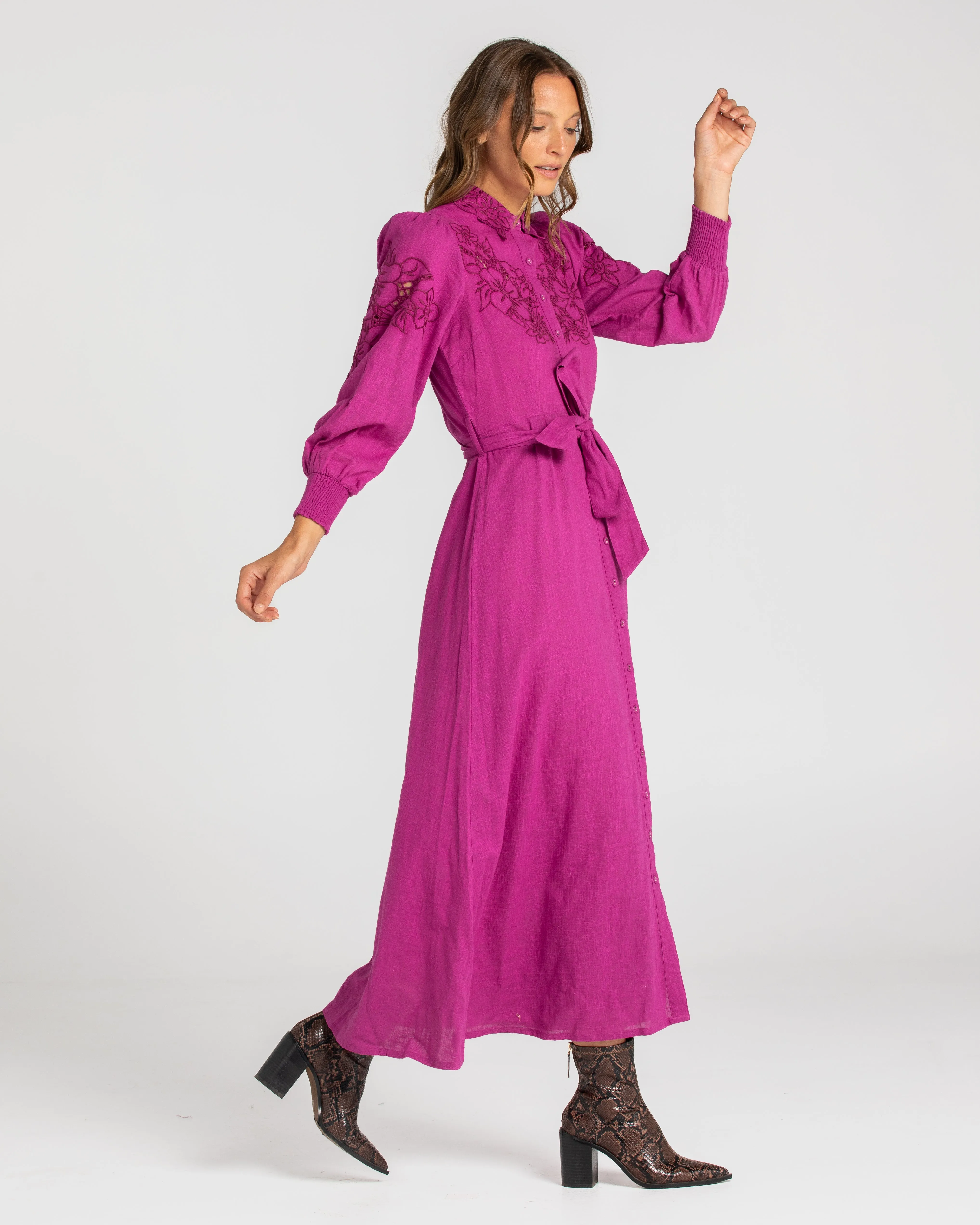 Clementine Dress - Magenta