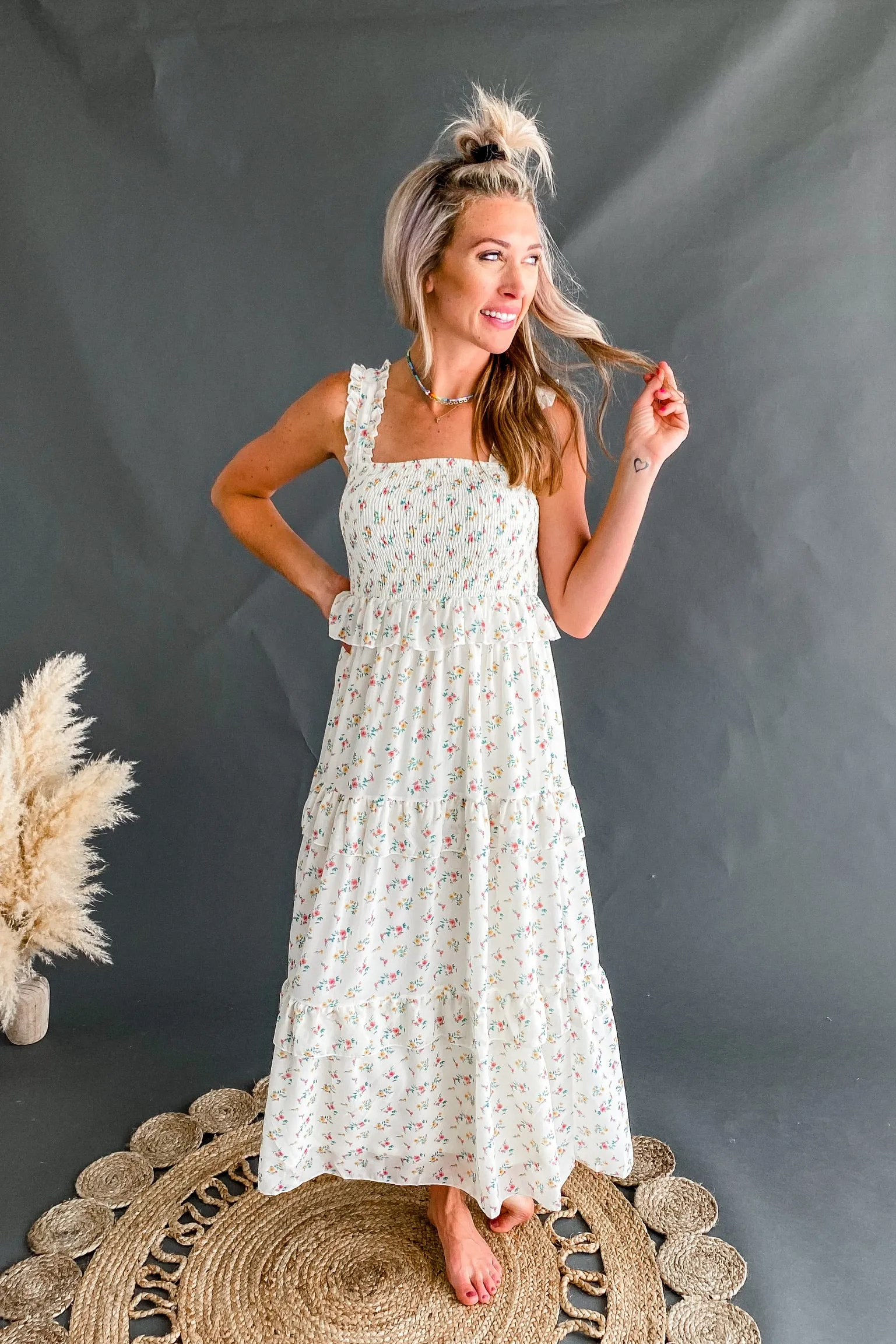 Colette Floral Smocked Ruffle Maxi | FINAL SALE