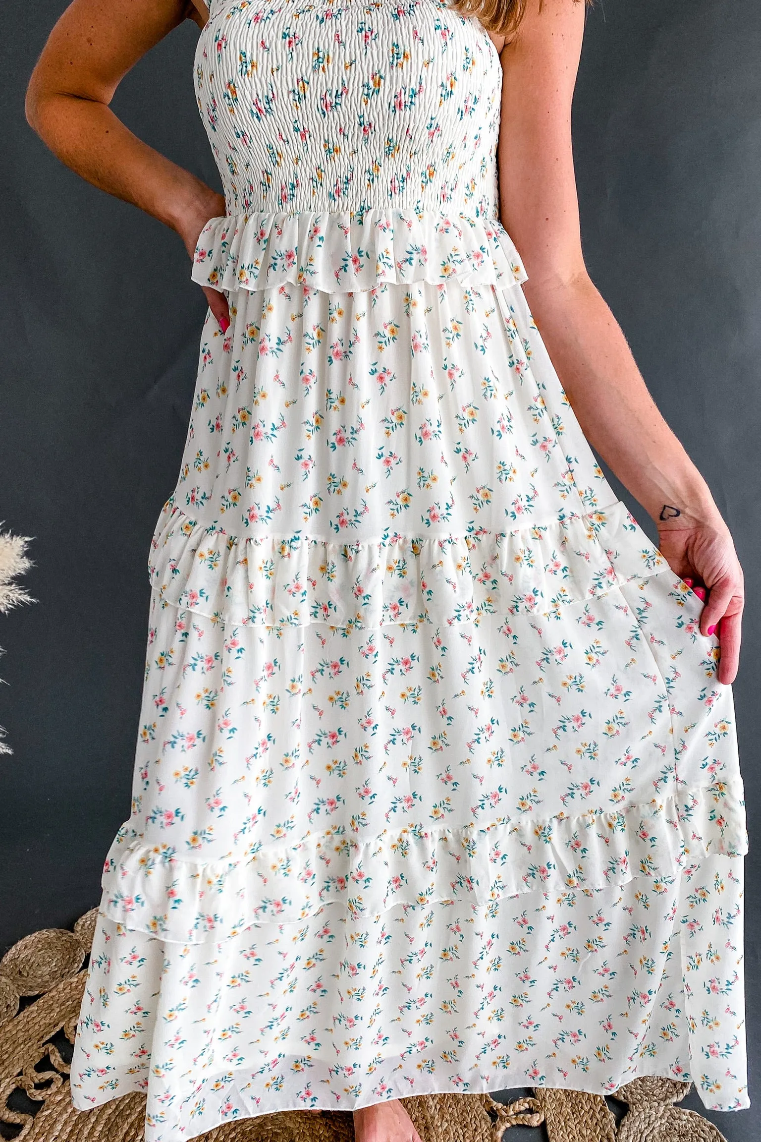 Colette Floral Smocked Ruffle Maxi | FINAL SALE