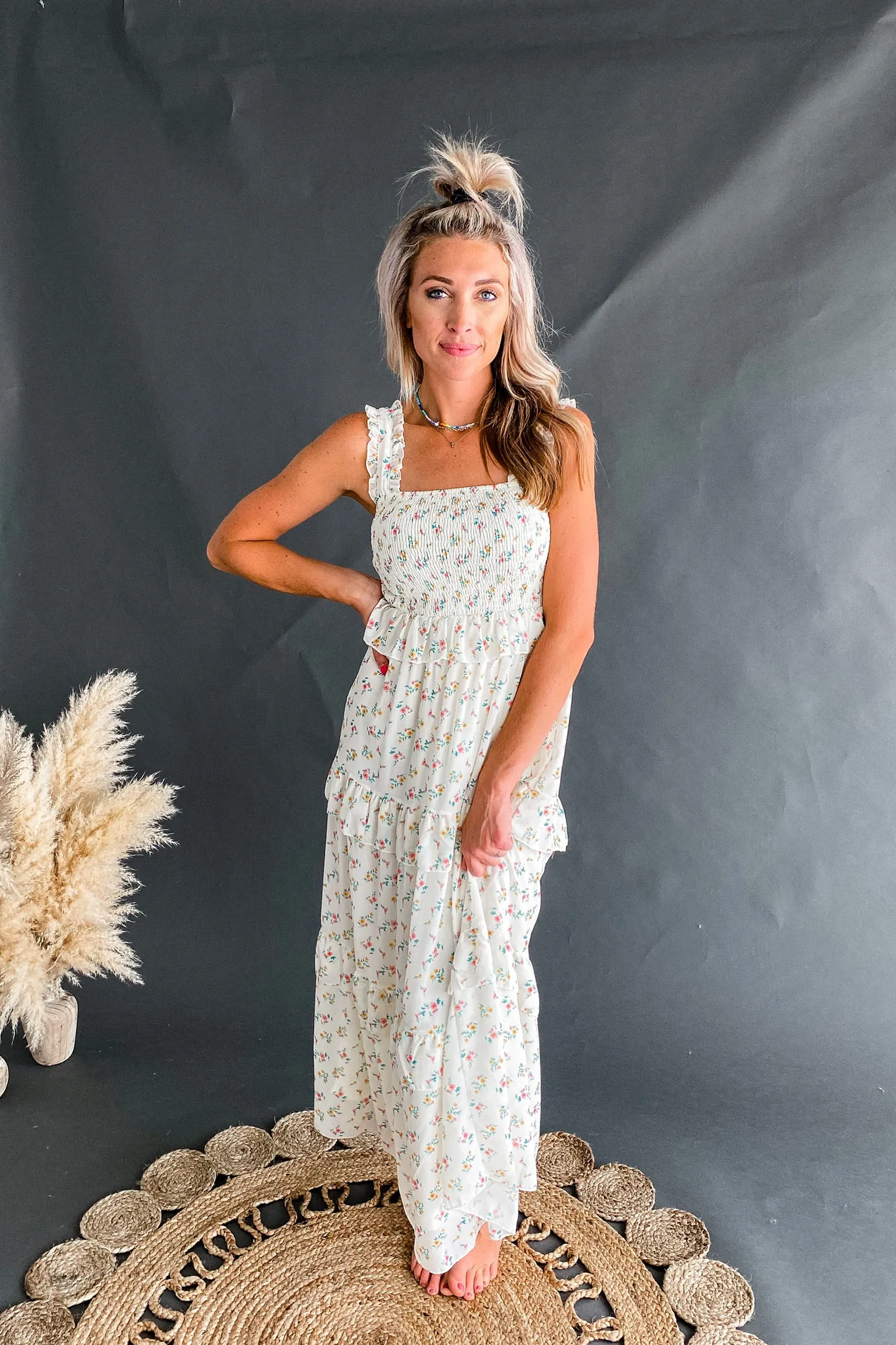 Colette Floral Smocked Ruffle Maxi | FINAL SALE