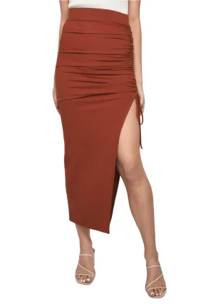 Eden Midi Skirt - Chocolate