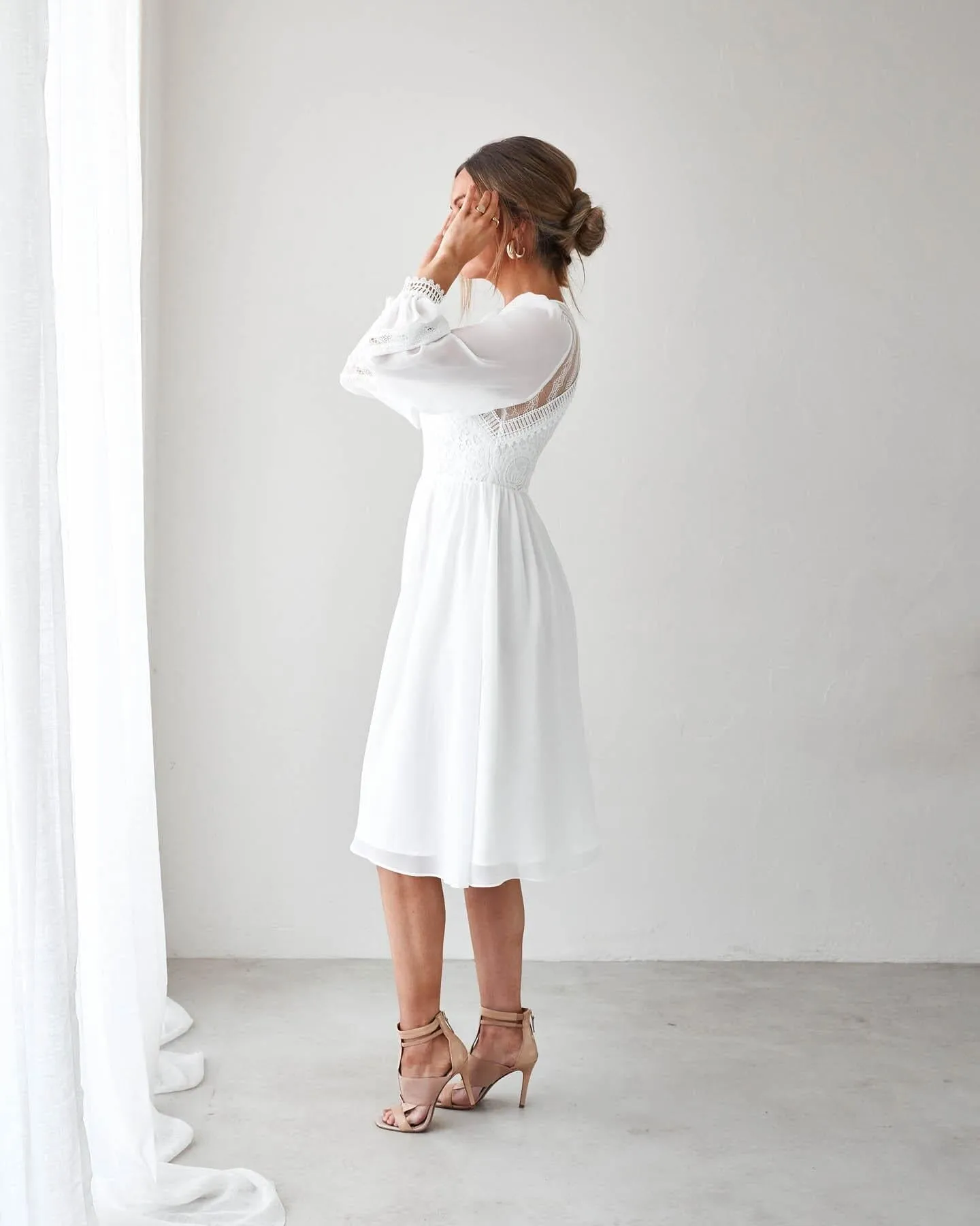 Elaine Dress-White