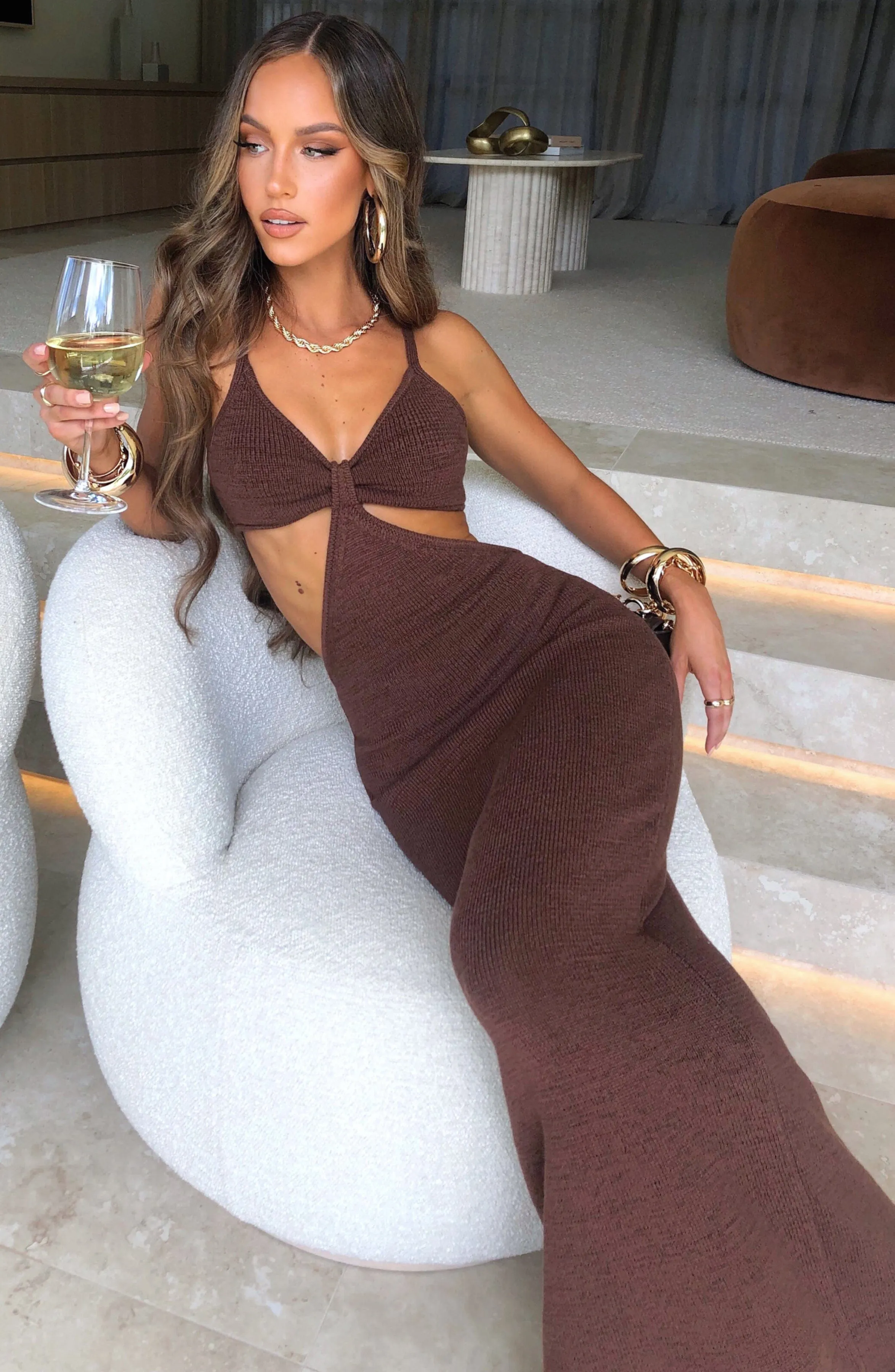 Elianna Maxi Dress - Chocolate