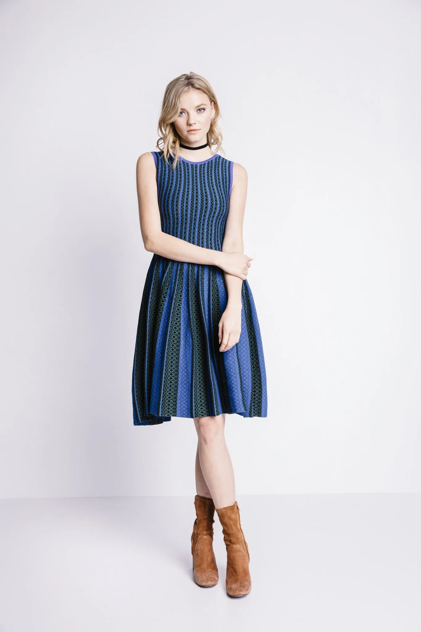 Endless Rose Vertical Striped Knit Dress