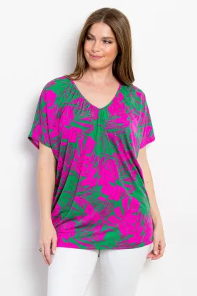 Explore More Collection - Be Stage Contrast Printed Short Sleeve Top