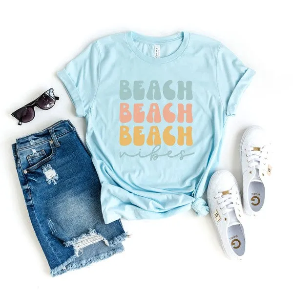 Explore More Collection - Beach Vibes Stacked Short Sleeve Graphic Tee