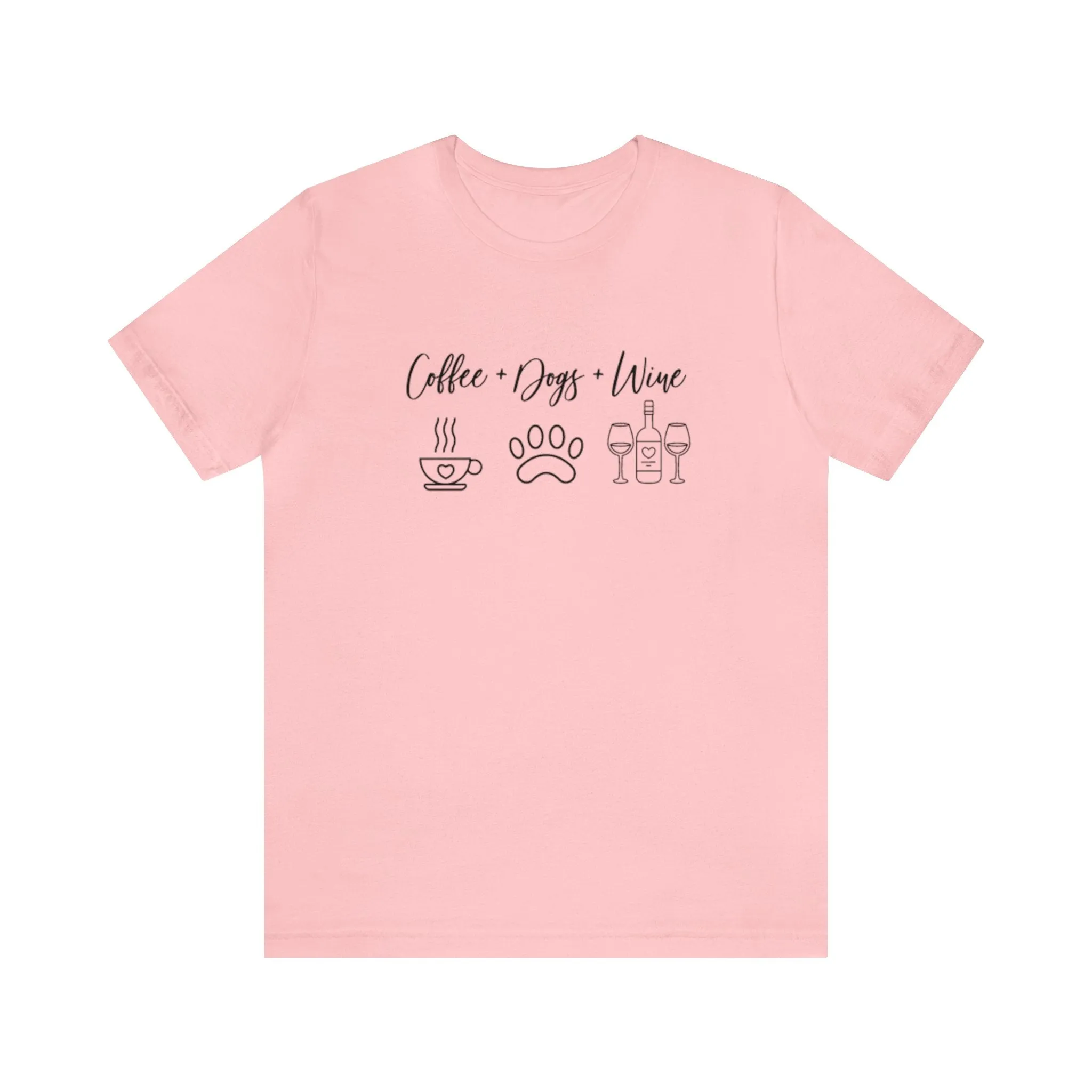 Explore More Collection - Coffee Dogs Wine Unisex Jersey Short Sleeve Tee