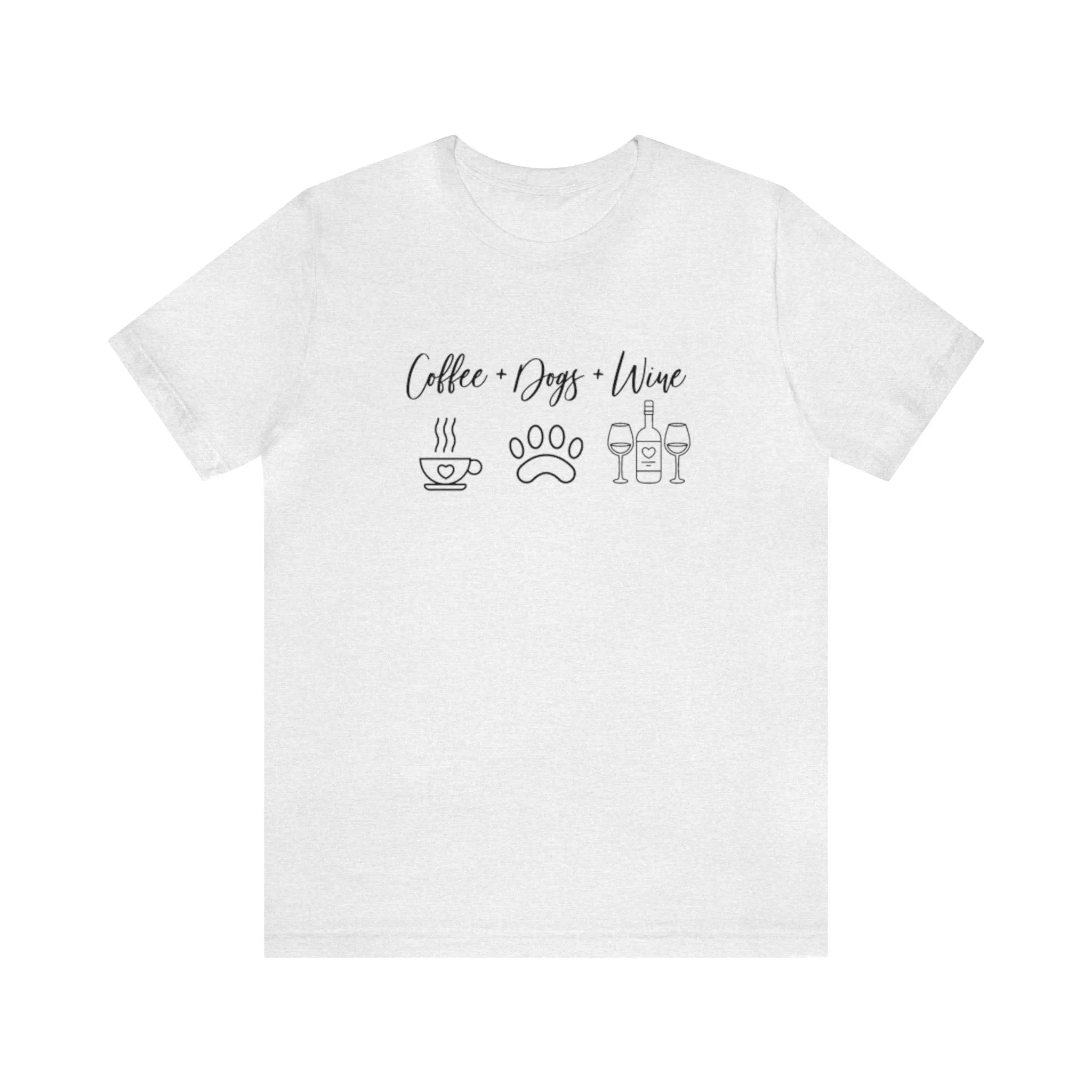 Explore More Collection - Coffee Dogs Wine Unisex Jersey Short Sleeve Tee