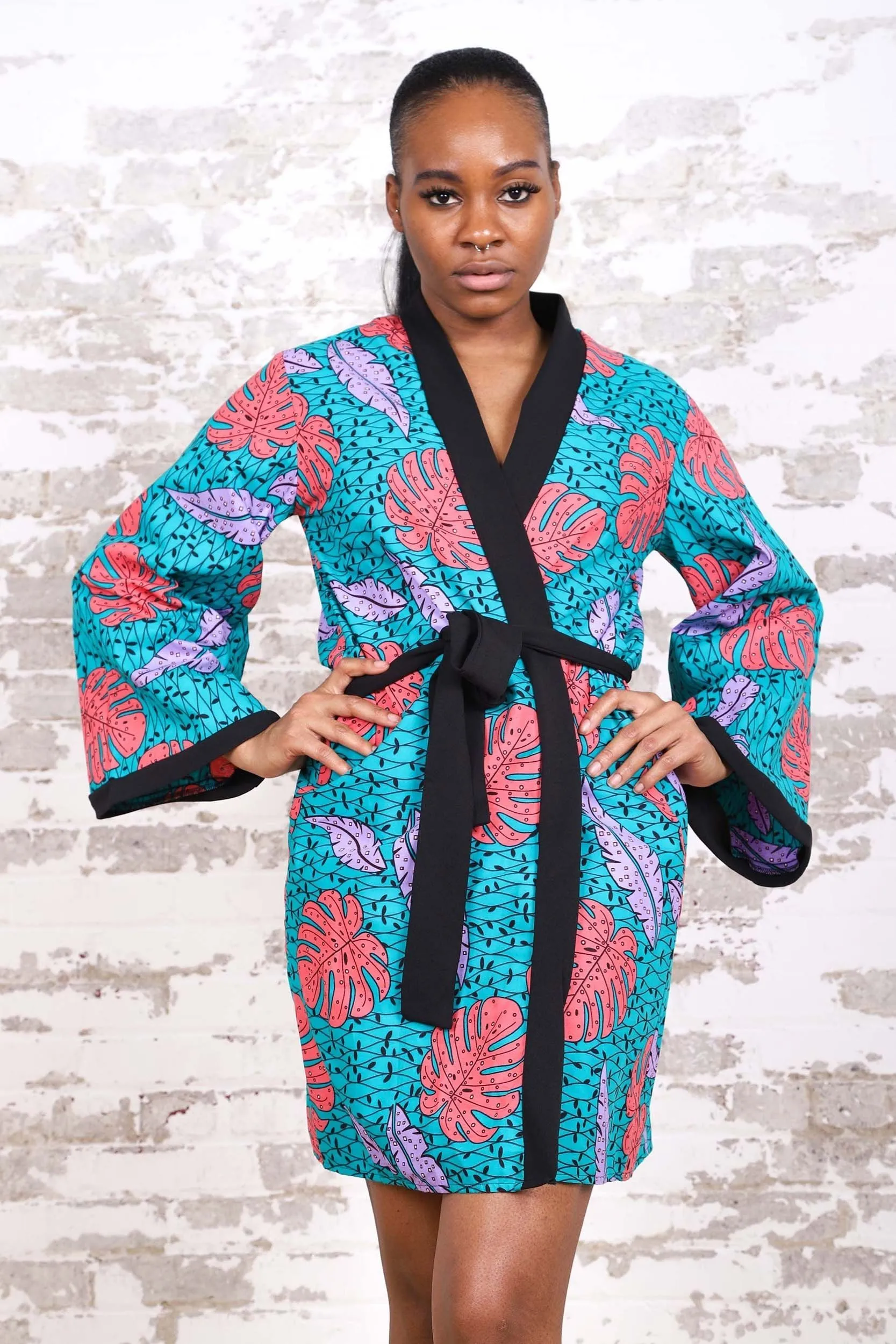 EYON AFRICAN PRINT KIMONO WOMEN'S DRESS/TOP