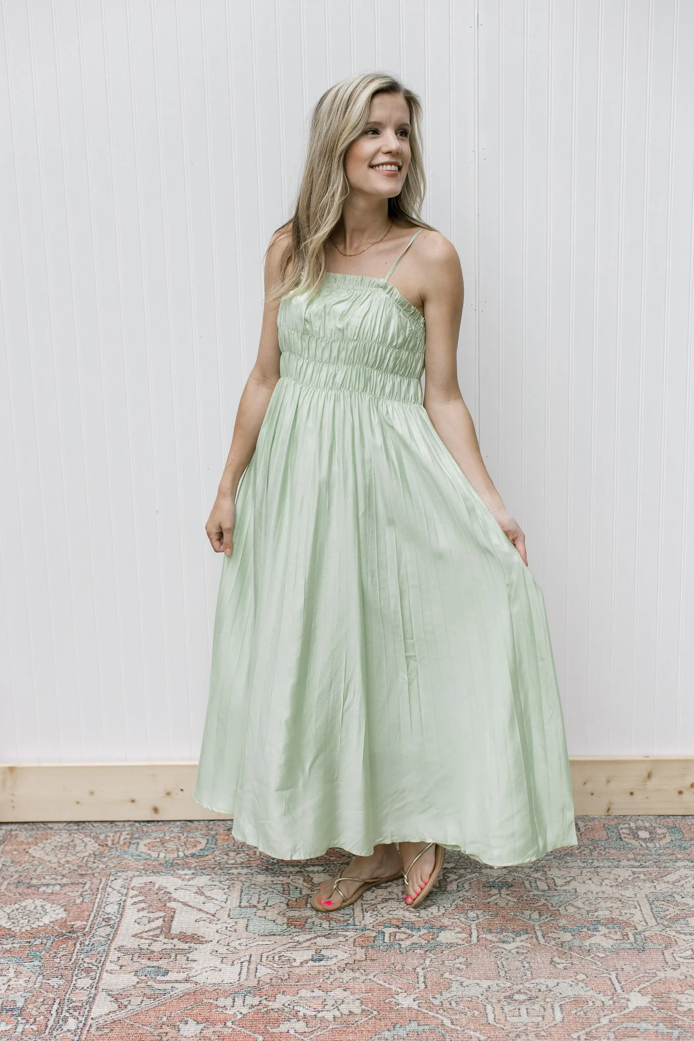 Flowing Pale Green Dress