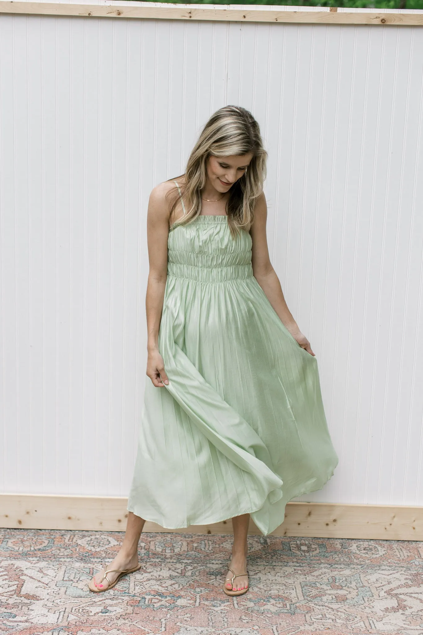 Flowing Pale Green Dress