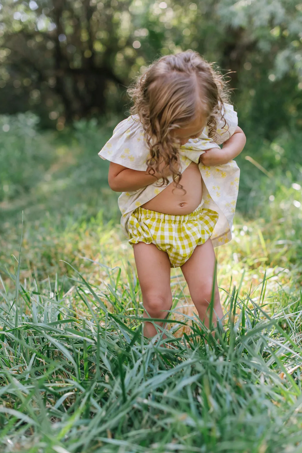 Flutter Bloomer in Citron Gingham