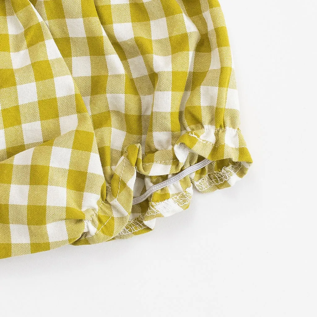 Flutter Bloomer in Citron Gingham