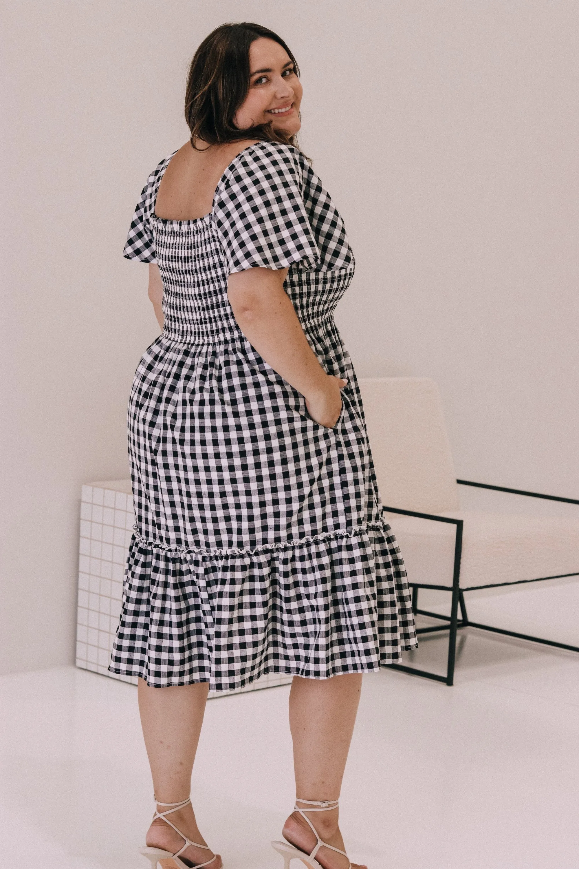 Honey Mini - Black & White Gingham