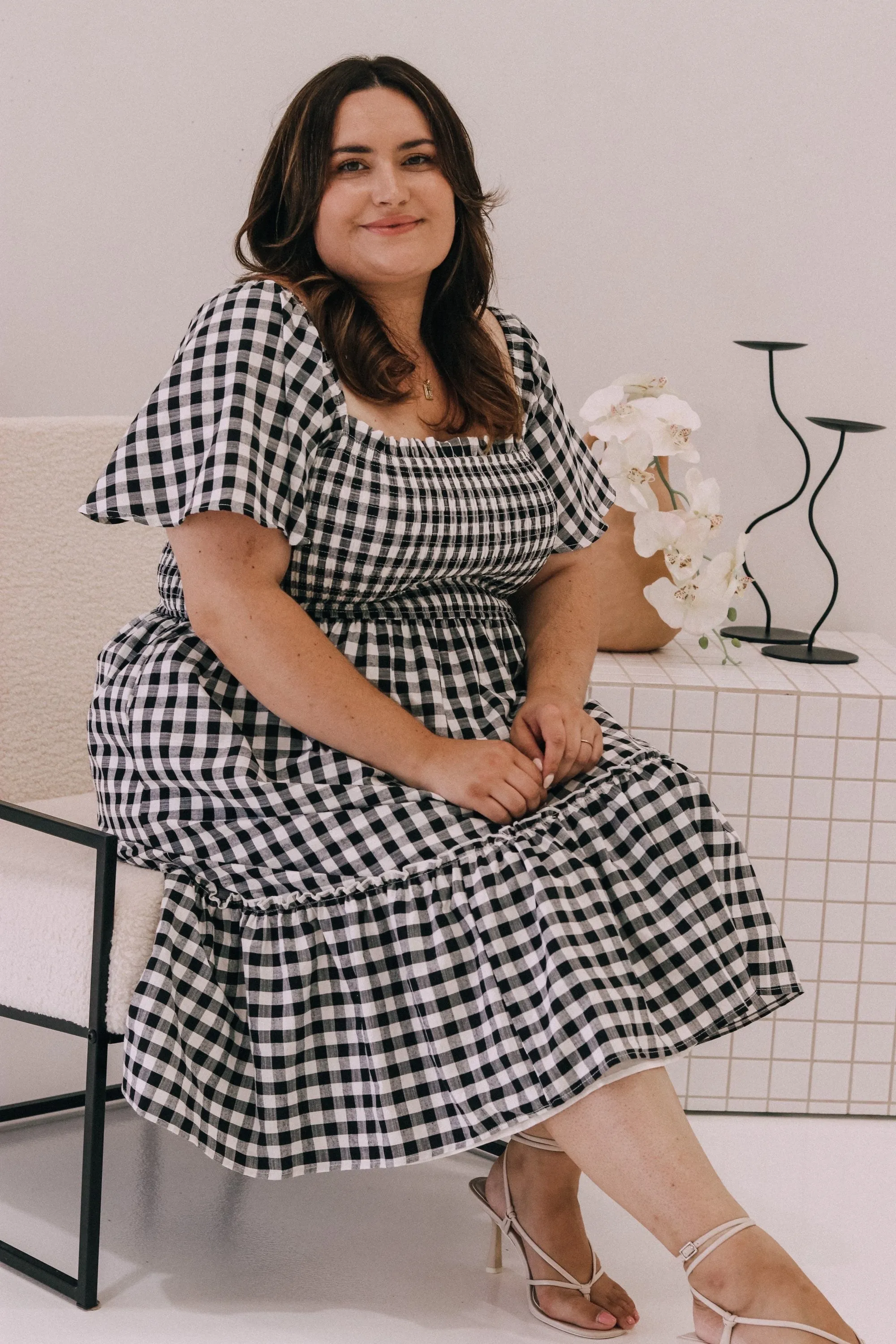 Honey Mini - Black & White Gingham